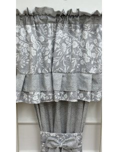 PORTIERE FIORE DI PERLA GRIGIO 2