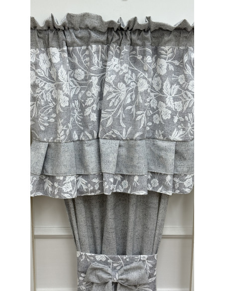 PORTIERE FIORE DI PERLA GRIGIO