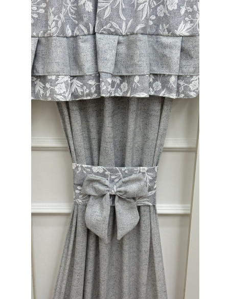 PORTIERE FIORE DI PERLA GRIGIO