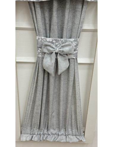 PORTIERE FIORE DI PERLA GRIGIO