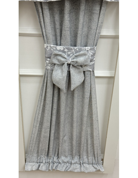 PORTIERE FIORE DI PERLA GRIGIO