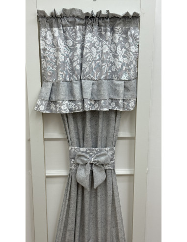 PORTIERE FIORE DI PERLA GRIGIO