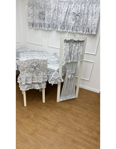 PORTIERE FIORE DI PERLA GRIGIO