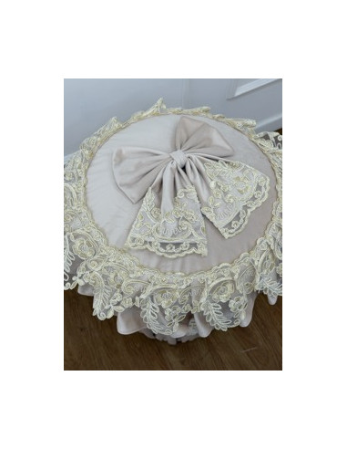 COPRICESTA VELLUTO AVORIO E REBRODE’