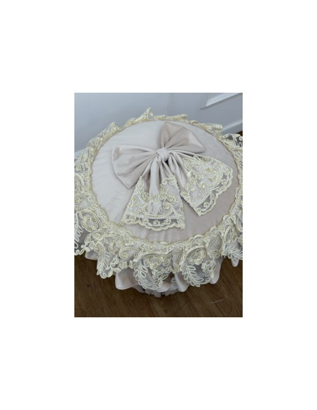 COPRICESTA VELLUTO AVORIO E REBRODE’