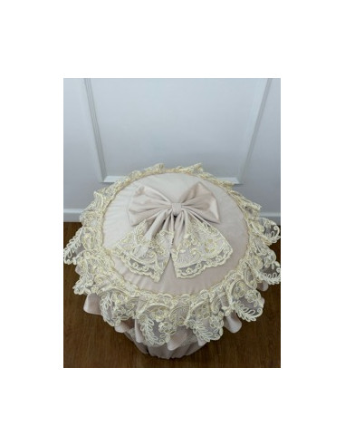 COPRICESTA VELLUTO AVORIO E REBRODE’