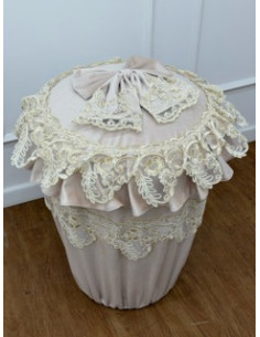 COPRICESTA VELLUTO AVORIO E...