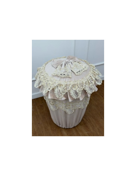 COPRICESTA VELLUTO AVORIO E REBRODE’