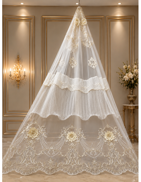 TENDA IN TULLE AURORA AVORIO&ORO