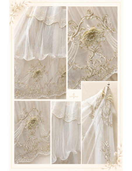 TENDA IN TULLE AURORA AVORIO&ORO