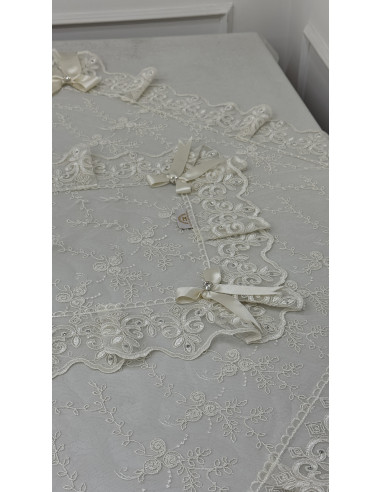 QUADRATO TULLE PANNA