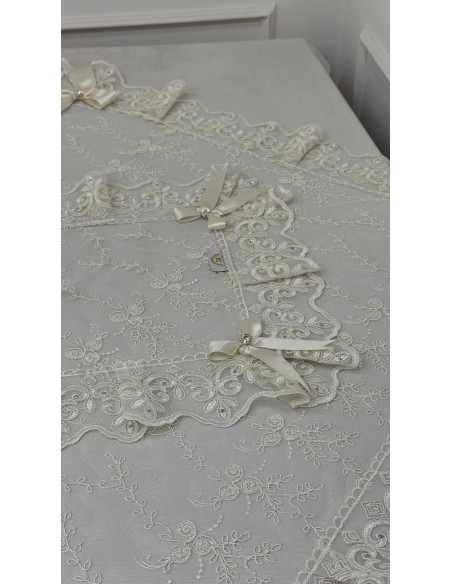 QUADRATO TULLE PANNA