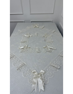 QUADRATO TULLE PANNA