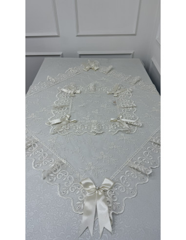 QUADRATO TULLE PANNA