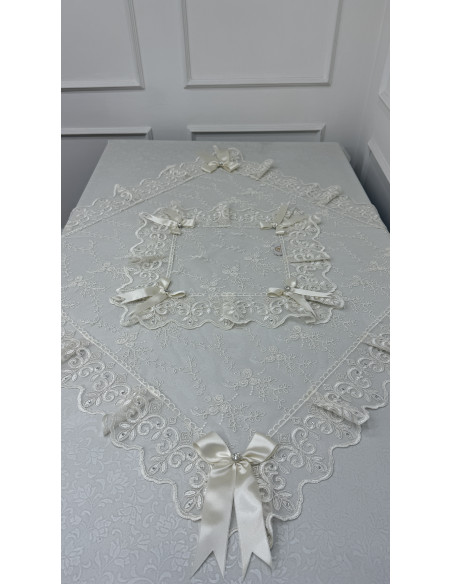 QUADRATO TULLE PANNA