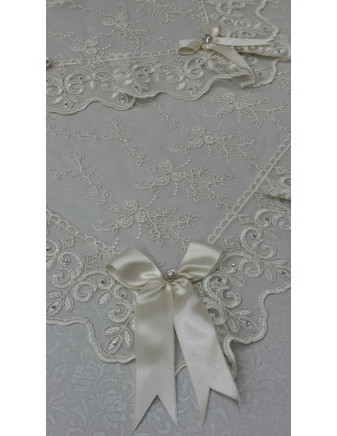 QUADRATO TULLE PANNA