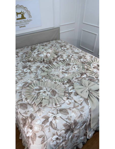 SET PIUMONE TRIS CENTRI E CUSCINO CAREZZA FLOREALE