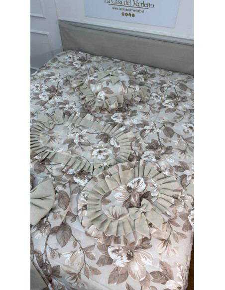 SET PIUMONE TRIS CENTRI E CUSCINO CAREZZA FLOREALE