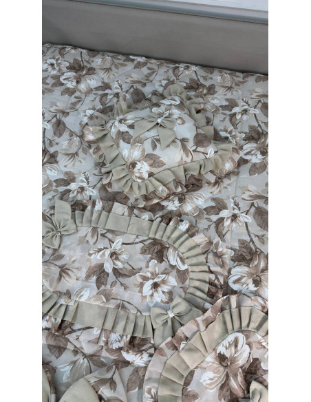 SET PIUMONE TRIS CENTRI E CUSCINO CAREZZA FLOREALE
