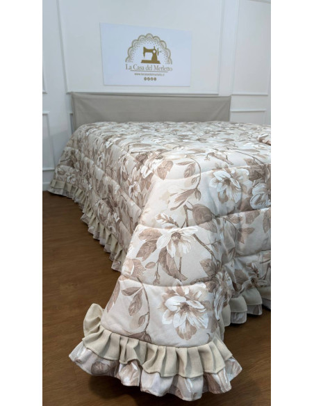 SET PIUMONE TRIS CENTRI E CUSCINO CAREZZA FLOREALE