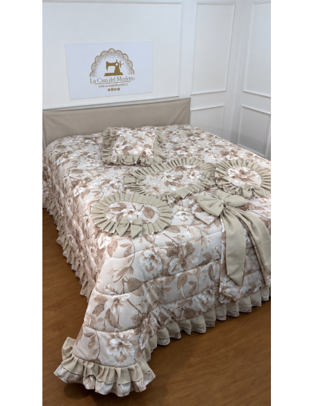 SET PIUMONE TRIS CENTRI E CUSCINO CAREZZA FLOREALE