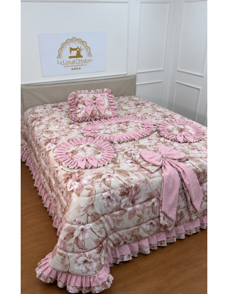 SET PIUMONE TRIS CENTRI E CUSCINO GIARDINO DI ROSE