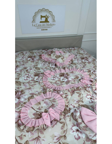 SET PIUMONE TRIS CENTRI E CUSCINO GIARDINO DI ROSE