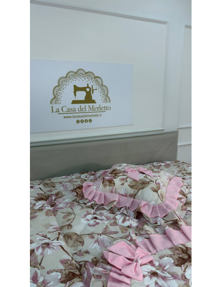 SET PIUMONE TRIS CENTRI E CUSCINO GIARDINO DI ROSE