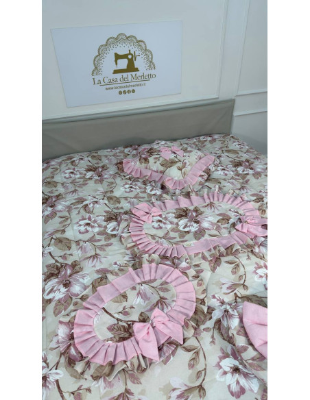 SET PIUMONE TRIS CENTRI E CUSCINO GIARDINO DI ROSE