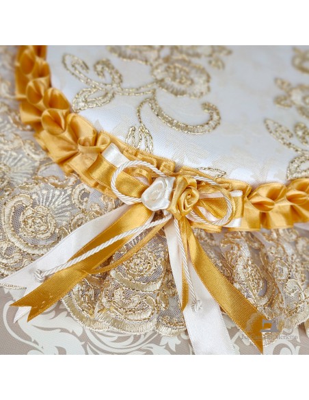 COPRIWATER IN STOFFA DI TULLE CON TULLE LUREX ORO