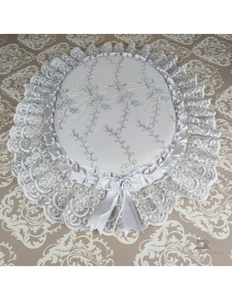 COPRIWATER IN STOFFA DI TULLE E TULLE SWAROVSKI ARGENTO