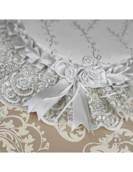 COPRIWATER IN STOFFA DI TULLE E TULLE SWAROVSKI ARGENTO