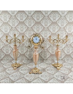 TRIS OROLOGIO E CANDELABRI