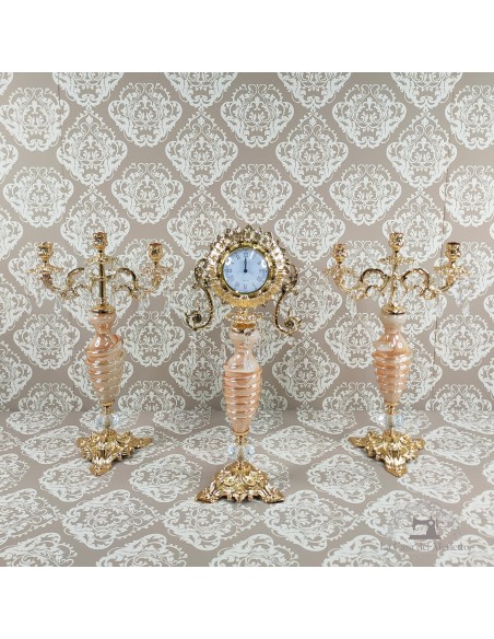 TRIS OROLOGIO E CANDELABRI