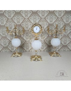 TRIS OROLOGIO E CANDELABRI