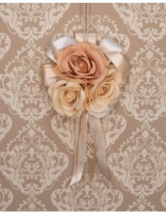 NAPPINA CON ROSE GRANDE AVORIO