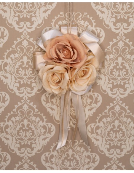 NAPPINA CON ROSE GRANDE AVORIO