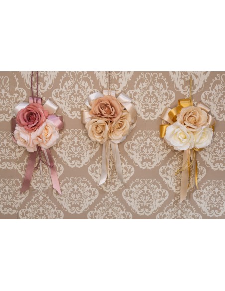 NAPPINA CON ROSE GRANDE AVORIO