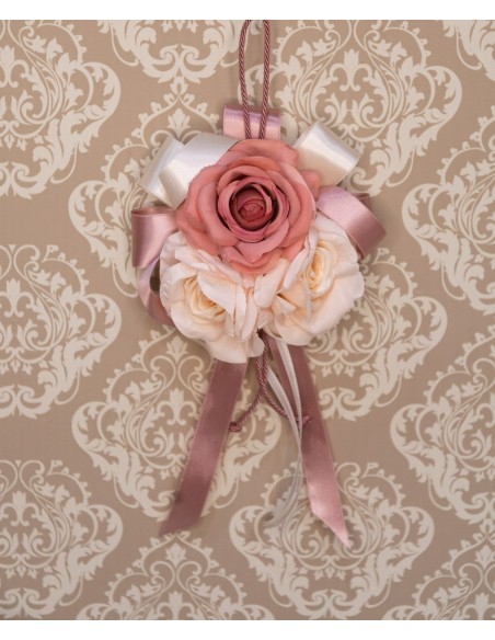 NAPPINA CON ROSE GRANDE AVORIO