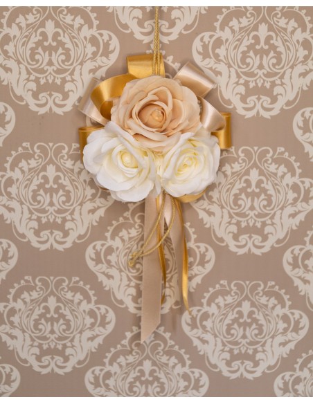 NAPPINA CON ROSE GRANDE AVORIO