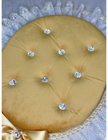 COPRIWATER IN VELLUTO ORO E TULLE...